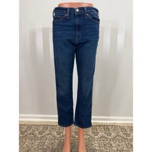 LEVI’S Signature Heritage High Rise Straight Leg Distressed Ankle Jeans Sz 8
